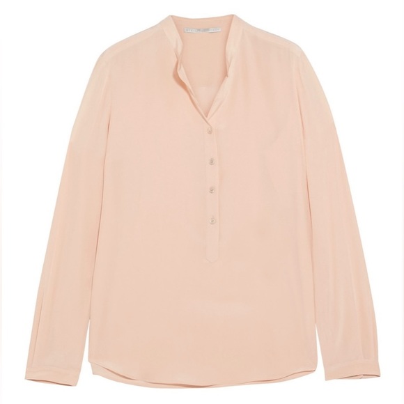 NWT STELLA MCCARTNEY PINK SILK EVA BLOUSE SHIRT TOP SIZE 36 - Picture 10 of 13